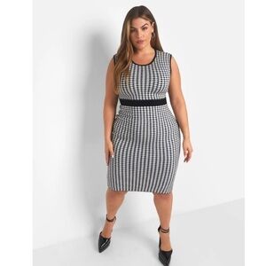 Susannah Knit Houndstooth Midi
Bodycon Dress - REBDOLLS new